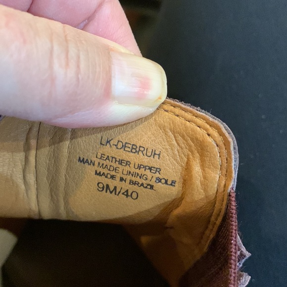 Ladies Lucky Brand leather boots.  New, never worn.  Wine/brown. - Picture 5 of 5